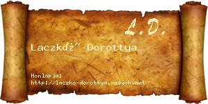 Laczkó Dorottya névjegykártya